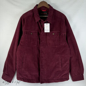 Robert Graham Corduroy Burgundy Quilted Jacket Small Heritage NWT $298